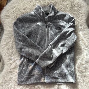 The North Face Men's Heathered Gray Zip-Up Sweater